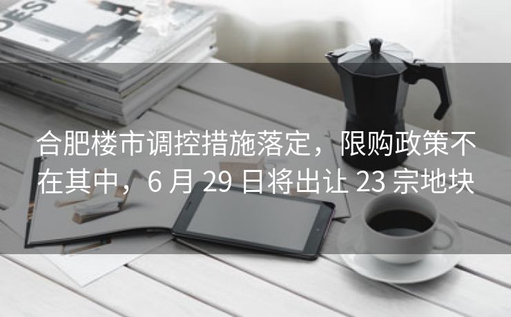 合肥楼市调控措施落定，限购政策不在其中，6 月 29 日将出让 23 宗地块