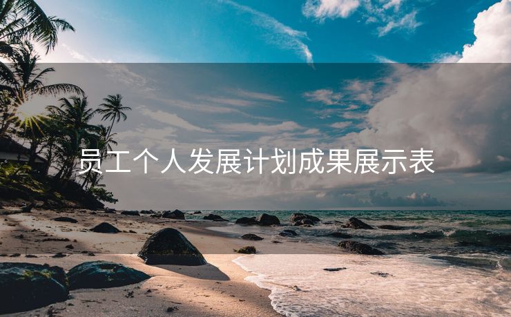 员工个人发展计划成果展示表