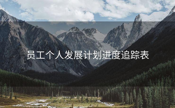员工个人发展计划进度追踪表