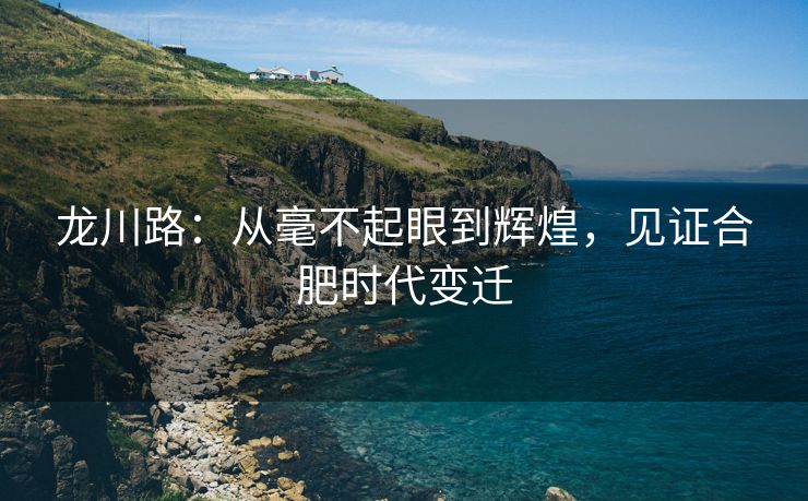 龙川路:从毫不起眼到辉煌,见证合肥时代变迁