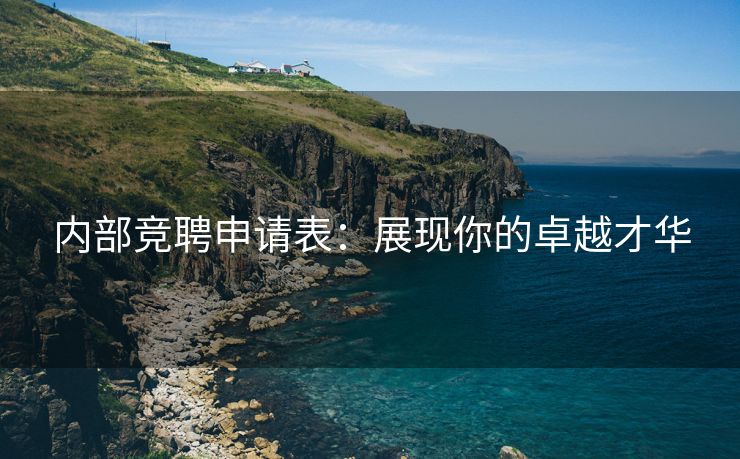 内部竞聘申请表:展现你的卓越才华