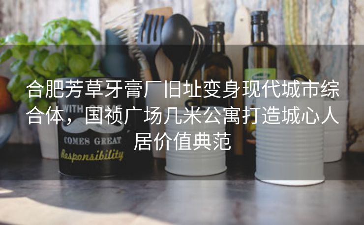 合肥芳草牙膏厂旧址变身现代城市综合体，国祯广场几米公寓打造城心人居价值典范