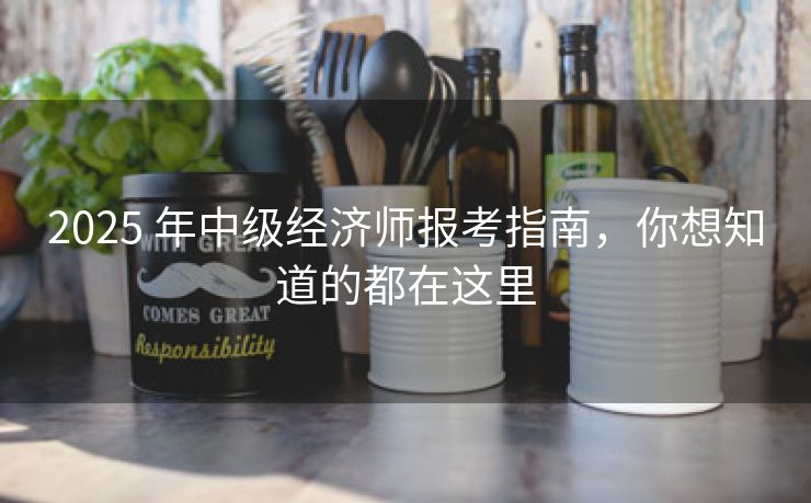 2025 年中级经济师报考指南，你想知道的都在这里