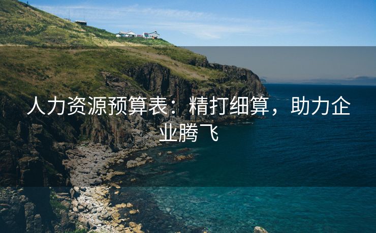 人力资源预算表:精打细算,助力企业腾飞
