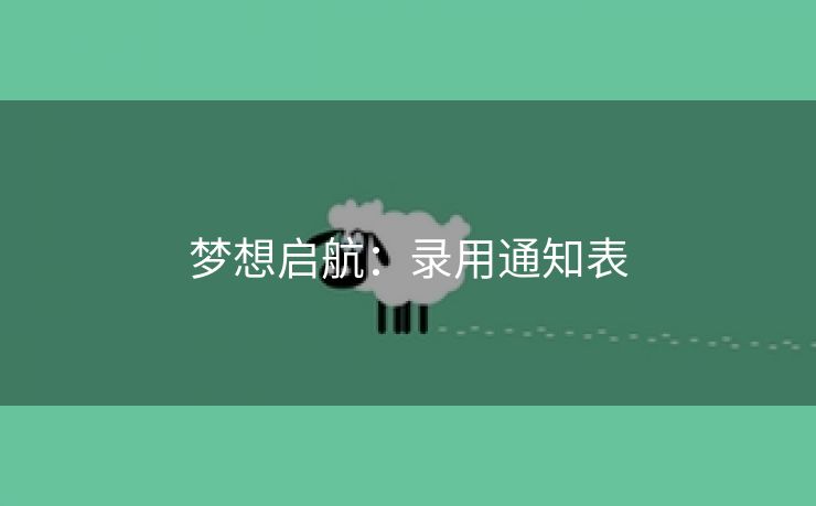 梦想启航:录用通知表