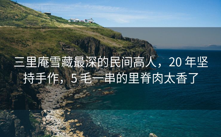 三里庵雪藏最深的民间高人,20 年坚持手作,5 毛一串的里脊肉太香了