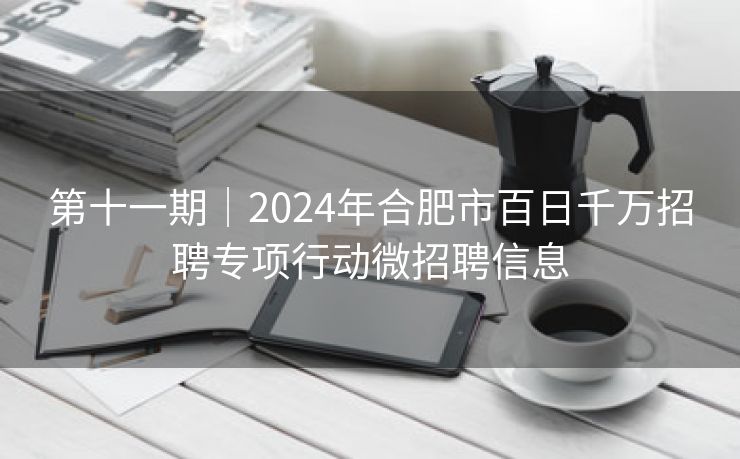 第十一期｜2024年合肥市百日千万招聘专项行动微招聘信息