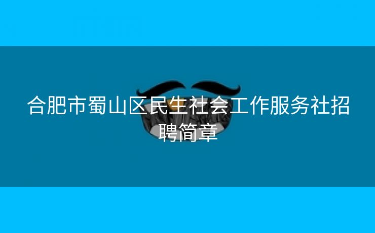 合肥市蜀山区民生社会工作服务社招聘简章