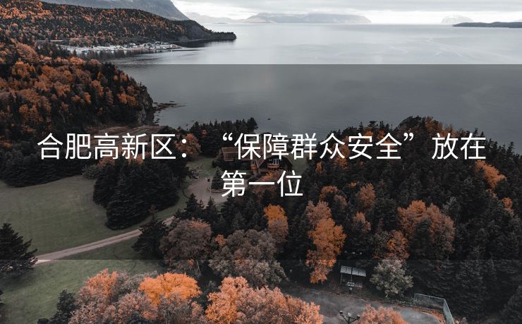 合肥高新区：“保障群众安全”放在第一位