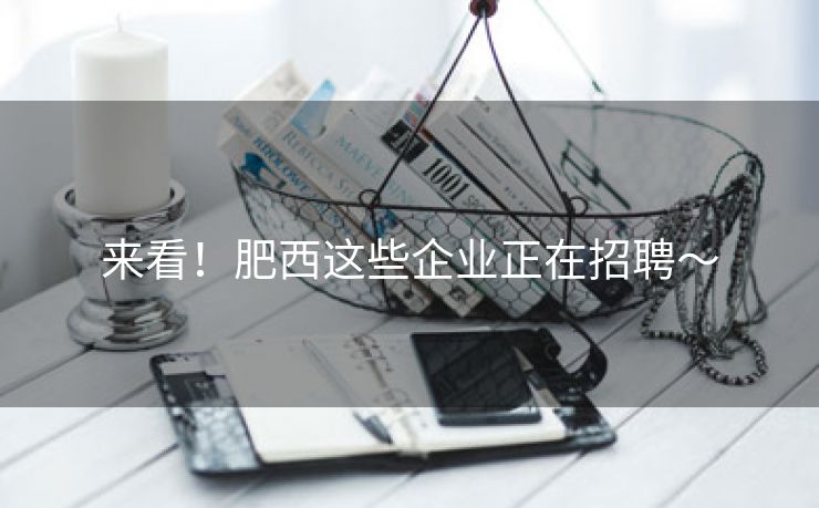 来看！肥西这些企业正在招聘～