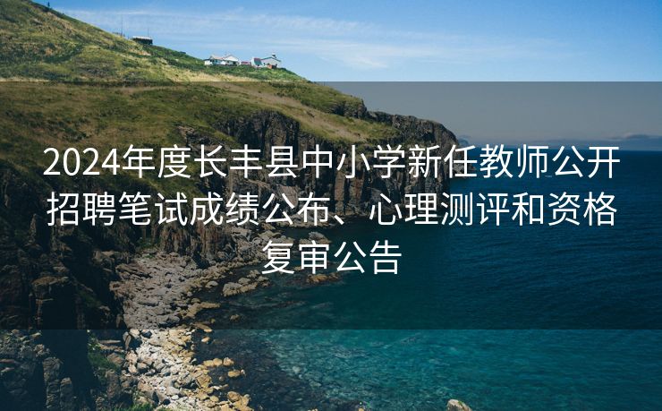 2024年度长丰县中小学新任教师公开招聘笔试成绩公布、心理测评和资格复审公告
