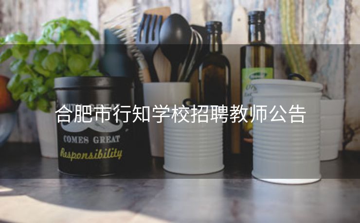 合肥市行知学校招聘教师公告