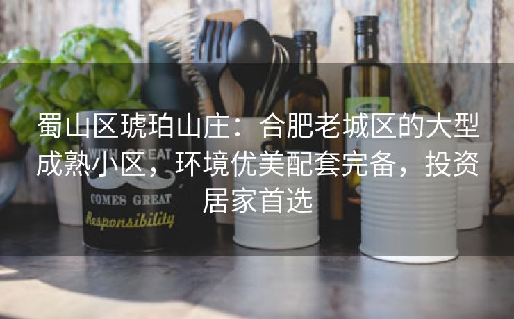 蜀山区琥珀山庄：合肥老城区的大型成熟小区，环境优美配套完备，投资居家首选