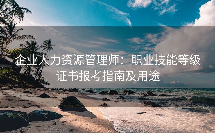 企业人力资源管理师：职业技能等级证书报考指南及用途