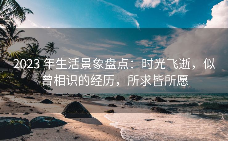 2023 年生活景象盘点:时光飞逝,似曾相识的经历,所求皆所愿