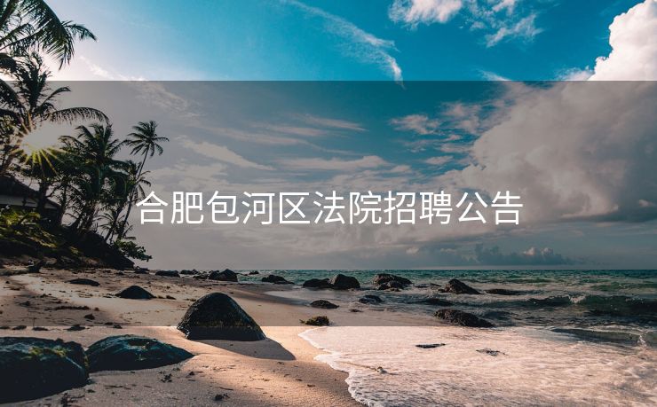 合肥包河区法院招聘公告