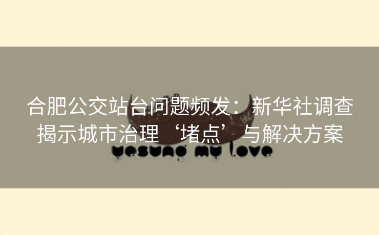 合肥公交站台问题频发：新华社调查揭示城市治理‘堵点’与解决方案