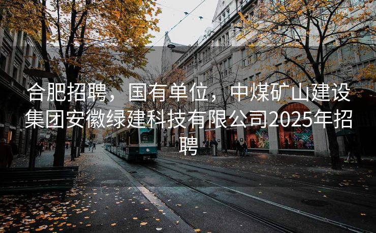 合肥招聘，国有单位，中煤矿山建设集团安徽绿建科技有限公司2025年招聘
