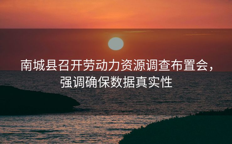 南城县召开劳动力资源调查布置会，强调确保数据真实性