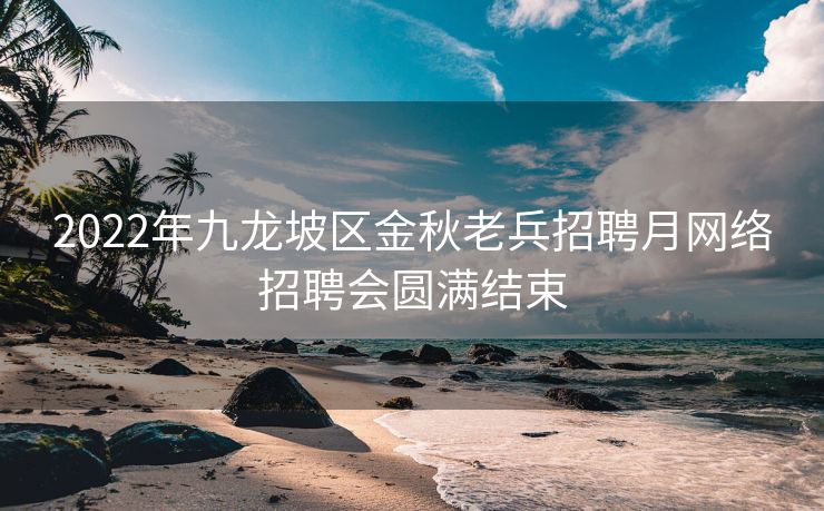 2022年九龙坡区金秋老兵招聘月网络招聘会圆满结束