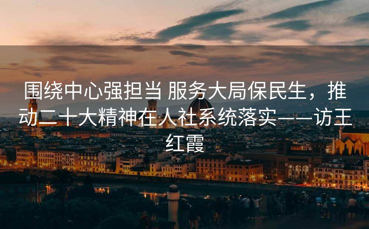 围绕中心强担当 服务大局保民生，推动二十大精神在人社系统落实——访王红霞