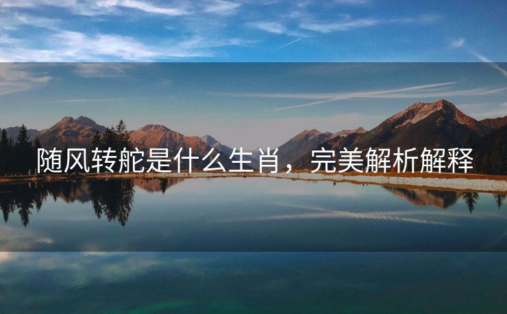 随风转舵是什么生肖，完美解析解释