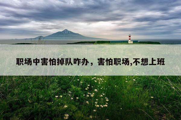 职场中害怕掉队咋办，害怕职场,不想上班