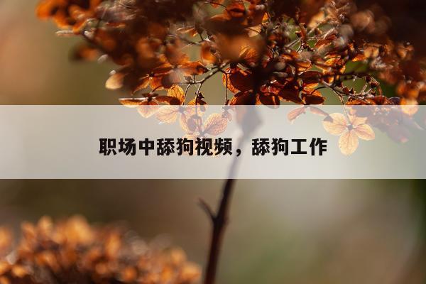 职场中舔狗视频，舔狗工作