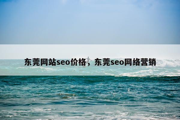东莞网站seo价格，东莞seo网络营销