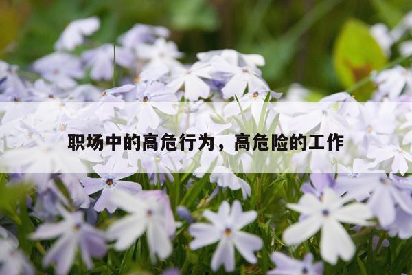 职场中的高危行为，高危险的工作