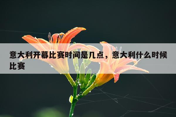 意大利开幕比赛时间是几点，意大利什么时候比赛