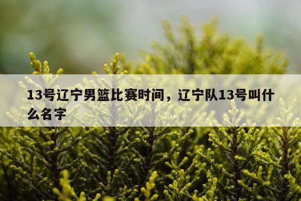 13号辽宁男篮比赛时间，辽宁队13号叫什么名字