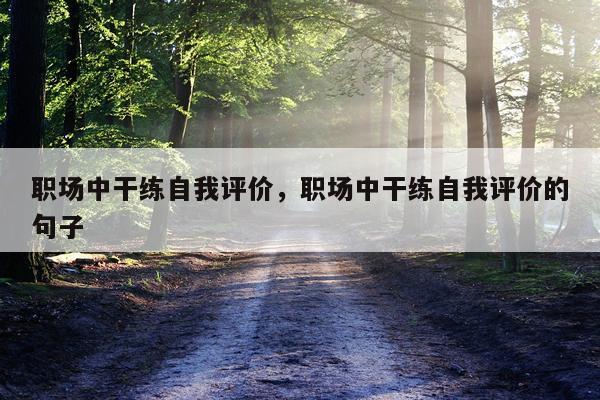 职场中干练自我评价，职场中干练自我评价的句子