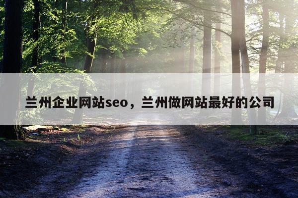 兰州企业网站seo，兰州做网站最好的公司