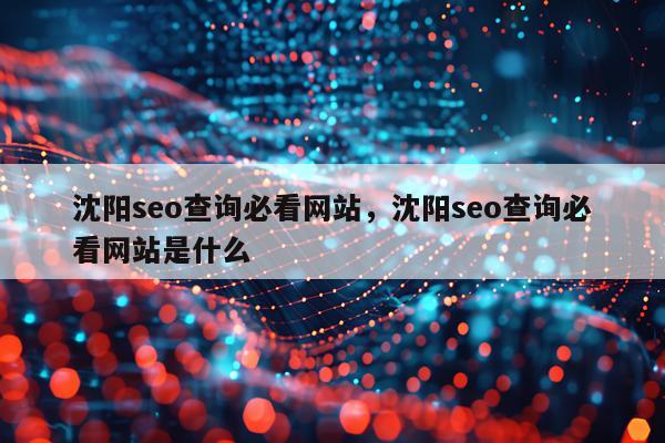 沈阳seo查询必看网站,沈阳seo查询必看网站是什么