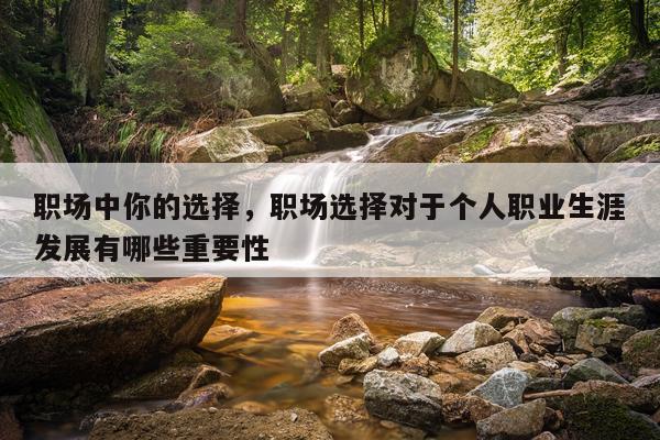 职场中你的选择，职场选择对于个人职业生涯发展有哪些重要性