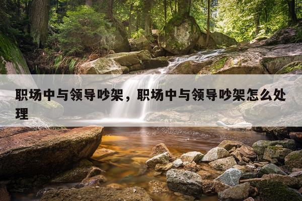 职场中与领导吵架，职场中与领导吵架怎么处理