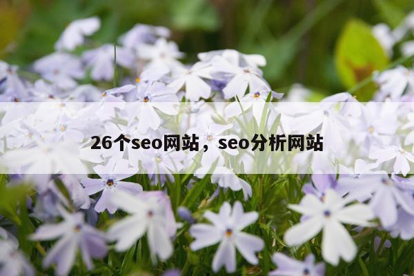 26个seo网站，seo分析网站