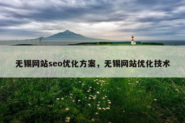 无锡网站seo优化方案，无锡网站优化技术