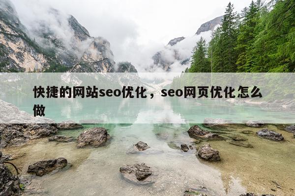 快捷的网站seo优化，seo网页优化怎么做