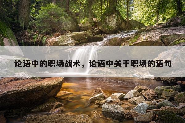 论语中的职场战术，论语中关于职场的语句