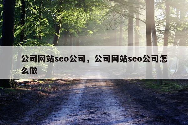 公司网站seo公司，公司网站seo公司怎么做
