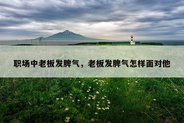 职场中老板发脾气，老板发脾气怎样面对他