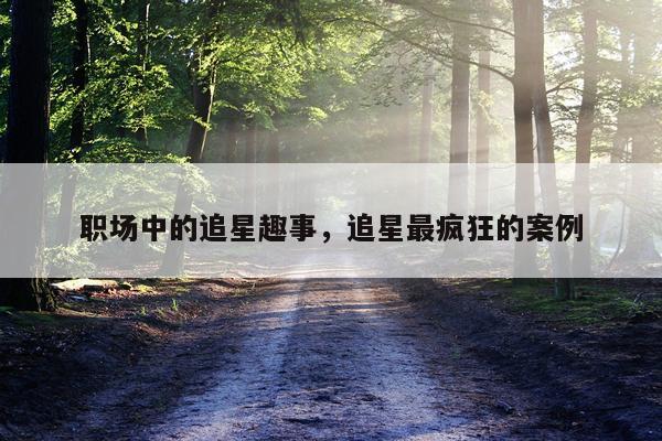 职场中的追星趣事，追星最疯狂的案例