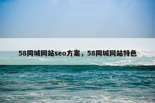 58同城网站seo方案，58同城网站特色