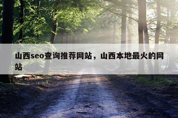 山西seo查询推荐网站，山西本地最火的网站