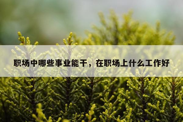 职场中哪些事业能干，在职场上什么工作好