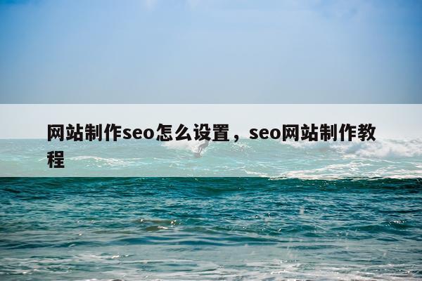 网站制作seo怎么设置,seo网站制作教程