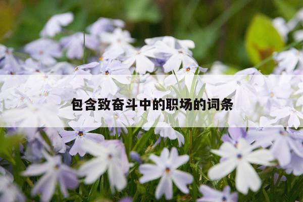 包含致奋斗中的职场的词条