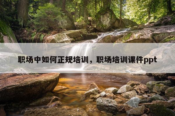 职场中如何正规培训，职场培训课件ppt